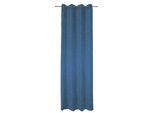 Vorhang WIRTH "B-Holmsund" Gr. 2, blau (royalblau), B:132cm H:160cm, Chenille, Polyacryl, Gardinen, Vorhang