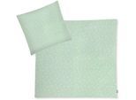 Kinderbettwäsche JULIUS ZÖLLNER "Stary", grün (salbeigrün), B/L: 80cm x 80cm, 1 Stk., 1 Stk., Jersey, B/L: 35cm x 40cm, 2 Stk., Jersey, Obermaterial: 100% Baumwolle, Bettwäsche, Kinderbettwäsche