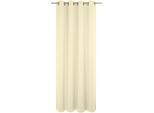 Vorhang WIRTH "Sunday", beige (creme), B:142cm H:205cm, Jacquard, Baumwolle, Polyester, Gardinen, Vorhang, nach Maß