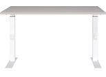 Schreibtisch GERMANIA "Downey", braun (kaschmir, weiß, weiß, kaschmir), B:120cm H:91cm T:80cm, Tische, Schreibtisch, höhenverstellbar von 68-91 cm, verfügbar in verschiedenen Breiten