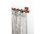 Gardinenstange GARESA "CUBUS", braun (nussbaum), L:210cm Ø:20mm, Holzwerkstoff, Gardinenstangen, Gardinenstange, Vorhanggarnitur, verlängerbar, Endkappe, mit Ringe
