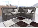 Ecksofa SIT & MORE "Basel L-Form", grau, B:261cm H:98cm T:211cm, Altara Nubuck, Luxus-Microfaser (100% Polyester;PRIMABELLE-Microfaser, Luxus-Microfaser (100% Polyester;SOFTLUX-Kunstleder;NaturLEDER (echtes Rindsleder), Sofas, Ecksofa, wahlweise mit Relaxfunktion