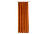 Vorhang WIRTH "Holmsund 288g/qm" Gr. 7, orange (blutorange), B:132cm H:255cm, Chenille, Polyacryl, Gardinen, Vorhang