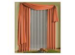 Gardine WIRTH "Daria" Gr. 4, orange, B:135cm H:245cm, Polyester, Gardinen, Gardine