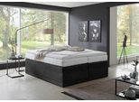 Boxspringbett "Ibiza in den Breiten 160x200, 180x200cm & 200x200cm", schwarz, B:180cm L:200cm, WESTFALIA SCHLAFKOMFORT, Komplettbetten, Boxspringbett