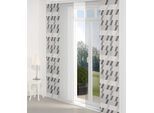 Schiebegardine WIRTH "Bray" Gr. 4, grau (dunkelgrau), B:60cm H:245cm, Jacquard, Baumwolle, Polyester, Gardinen, Schiebegardine