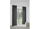 Vorhang WIRTH "Torbole" Gr. 1, schwarz, B:132cm H:145cm, Jacquard, Baumwolle, Polyester, Gardinen, Vorhang
