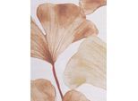Gardine HEINE HOME Gr. 3, braun (weiß, braun), B:140cm H:225cm, Polyester, Gardinen, Gardine