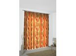 Vorhang WIRTH "Marek" Gr. 3, orange (terra), B:142cm H:225cm, Jacquard, Polyester, Gardinen, Vorhang
