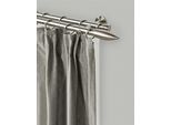 Gardinenstange GARESA "CARTOUCHE", silber (edelstahlfarben), L:200cm, Metall, Gardinenstangen, Gardinenstange, Vorhanggarnitur, verlängerbar, Wandmontage, edelstahl optik