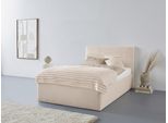 Polsterbett "Vita", beige (hell, beige), L:210cm, Bezug: 100% Polyester, Polsterung: Polsterwatte, Material, Gestell: gepolsterter Holzwerkstoff, WESTFALIA SCHLAFKOMFORT, Betten, Polsterbett, auch mit Stauraum erhältlich, inkl. Kopfteilverstellung