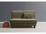 Schlafsofa ELL + ELL "Enny", grün, B:145cm H:90cm T:100cm, 92% Polyester 8% Nylon, Sofas, Schlafsofa