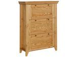 Schuhschrank OTTO HOME "Skandinavia", beige (gelaugt, geölt), B:100cm H:133cm T:38cm, Schränke, Schuhschrank, in 2 Größen