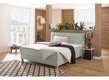 Boxbett HOME AFFAIRE "Lonrai", grau (taupe), B:188cm L:227cm, Komplettbetten, Boxbett, in H2,H3 & H4 und XXL - Überlänge 220cm wählbar, inkl. Topper