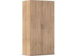 Drehtürenschrank RAUCH "Kleiderschrank Schrank Garderobe Schlafzimmerschrank EVELYN", braun (eiche sonoma), B:101cm H:197cm T:60cm, Holzwerkstoff, Schränke, Drehtürenschrank, in elegantem Stil, viel Stauraum 4 Breiten und 2 Höhen MADE IN GERMANY