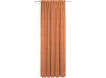 Vorhang WIRTH "Trondheim B", orange (terra), B:132cm H:405cm, Polyacryl, Gardinen, Vorhang, nach Maß