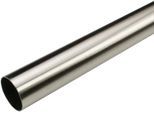 Gardinenstange LIEDECO "Gardinenstange, Liedeco, Stilrohr Ø 28 mm (1 Stück)" Gr. 3, silber (edelstahlfarben), L:200cm Ø:28mm, Metall, Gardinenstangen, Gardinenstange