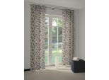 Vorhang WIRTH "Lisburn" Gr. 4, schwarz, B:132cm H:245cm, Polyester, Gardinen, Vorhang
