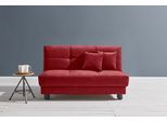 Schlafsofa ELL + ELL "Tilda", rot (marsala), B:145cm H:90cm T:100cm, 100% Polyester, Sofas, Schlafsofa, Breite 145 cm, inkl. 2 Zierkissen