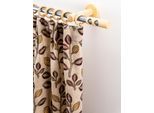 Gardinenstange GARESA "PANDORA", beige (mattchromfarben, natur), L:480cm Ø:20mm, Holzwerkstoff, Metall, Gardinenstangen, Gardinenstange, Vorhanggarnitur,Innenlaufgarnitur, verlängerbar, Knopf m.Ausschnitte