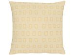 Dekokissen APELT "Mare" Gr. 2, beige (beige, gemustert), B:48cm L:48cm, Polyester, Dekokissen_Sitzkissen_Kissenhüllen, Dekokissen, Kissenhülle mit Füllung, 1 Stück