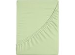 Spannbettlaken BELLANA "bellana premiumstretch", grün (lind), 1 Stk., Jersey-Elasthan, 140-160x200-220 18-35cm, Jersey-Elasthan, Obermaterial: 95% Baumwolle, 5% Elasthan, Bettlaken, Spannbettlaken, super elastisch