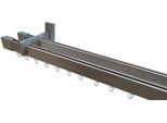 Innenlaufschiene INDEKO "Trend-Line", grau (edelstahl, op), L:140cm Ø:35mm, Aluminium, Gardinenstangen, Innenlaufschiene, Wunschmaßlänge