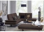 Ecksofa W.SCHILLIG "broadway, Designsofa, toller Sitzkomfort, zeitlos, elegant, L-Form", braun (mocca s37), B:284cm H:94cm T:224cm, Stoff S37 (100% Polyester): Luxus-Microfaser in Lederoptik, Sofas, Ecksofa, Sitztiefenverstellung, Kopfteil- & Seitenteilverstellung, Breite 284cm