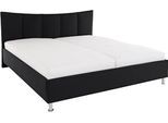 Polsterbett, schwarz, B:190cm L:210cm, Bezug Bett: Microfaser (100% Polyester);Bonnell-Federkernmatratze: Mischgewebe (51% Polyprophlen, 39% Polyester, 10% Baumwolle);Kaltschaummatratze: Frottee (100% Polyester), Bezug abnehm- und waschbar bis 60C, WESTFALIA SCHLAFKOMFORT, Betten, Polsterbett