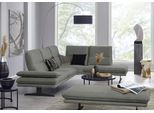 Ecksofa W.SCHILLIG "broadway, Designsofa, toller Sitzkomfort, zeitlos, elegant, L-Form", grau (grau s37), B:284cm H:94cm T:224cm, Stoff S37 (100% Polyester): Luxus-Microfaser in Lederoptik, Sofas, Ecksofa, Sitztiefenverstellung, Kopfteil- & Seitenteilverstellung, Breite 284cm