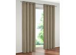 Vorhang WIRTH "Holmsund 288g/qm" Gr. 16, grau (taupe), B:270cm H:255cm, Chenille, Polyacryl, Gardinen, Vorhang