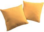 Dekokissen ADAM "Uni Collection", gelb (gelb, unifarben), B:50cm L:50cm, Baumwolle, Dekokissen_Sitzkissen_Kissenhüllen, Dekokissen, im Uni Design, Kissenhülle ohne Füllung, 1 Stück