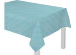 Tischdecke ADAM "Argentinian Criolla" Gr. 6, blau (türkis), B:145cm L:190cm, Bio-Baumwolle, Tischdecken, Tischdecke, aus 100% Bio-Baumwolle