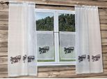 Gardine "Wintermärchen" Gr. 2, beige, B:90cm H:180cm, Polyester, HOSSNER - ART OF HOME DECO, Gardinen, Gardine, Landhaus-Look