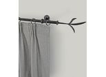 Gardinenstange GARESA "ESPERANCA", schwarz, L:440cm Ø:16mm, Metall, Gardinenstangen, Gardinenstange, rustikale Vorhanggarnitur, verlängerbar, Endknopf Zweig, m. Ringe