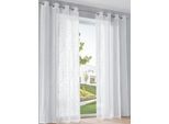 Gardine HEINE HOME Gr. 1, weiß, B:135cm H:145cm, Polyester, Gardinen, Gardine
