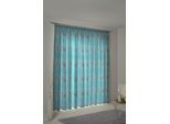 Vorhang WIRTH "Stuben" Gr. 4, blau, B:132cm H:245cm, Jacquard, Baumwolle, Polyester, Gardinen, Vorhang