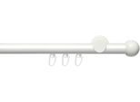 Gardinenstange LIEDECO "Innenlaufgarnitur 20 mm Power Kugel" Gr. 4, weiß, L:240cm Ø:20mm, Aluminium, Gardinenstangen, Gardinenstange, Gardinenstange Komplett