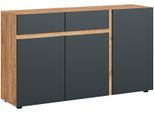 Sideboard HOME AFFAIRE "Morongo", grau (eiche kraft gold, anthrazit kosmos), B:148,7cm H:86cm T:39,6cm, Holzwerkstoff, MDF, Sideboards, Sideboard, Breite ca. 149 cm