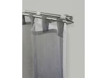 Gardinenstange GARESA "DIAMANT", silber (edelstahlfarben), L:120cm Ø:16mm, Metall, Gardinenstangen, Gardinenstange, Vorhanggarnitur, verlängerbar, Kegel, edelstahl optik, ohne Ringe