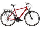 Trekkingrad KROSS "Trekkingrad Trans 3.0 rot 21 Gänge" Gr. 48, rot (rot, schwarz), Fahrräder, Herren, 48cm, 28 Zoll (71,12cm) hinten: 28 Zoll (71,12cm), Trekkingrad