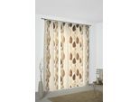 Vorhang WIRTH "Marek" Gr. 4, braun, B:142cm H:245cm, Jacquard, Polyester, Gardinen, Vorhang