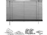 Jalousie GOOD LIFE "Matti" Gr. 35, grau (anthrazit, anthrazit, weiß), B:75cm H:160cm, Jalousien, Jalousie, Klemmfix-Jalousie aus Aluminium, Topseller