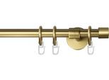 Gardinenstange GARESA "RUSTIKA", gold (mattgoldfarben), L:380cm Ø:16mm, Metall, Gardinenstangen, Gardinenstange, rustikale Vorhanggarnitur, verlängerbar, m. Ringe, Endkappe