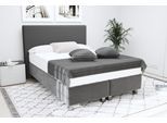 Boxspringbett "Sven", grau (anthrazit), L:210cm, 80% Baumwolle/20% Polyester;Polsterwatte: 100% Polyester, WESTFALIA SCHLAFKOMFORT, Komplettbetten, Boxspringbett, inkl. Zierkissen, wahlweise mit und ohne Kaltschaum-Topper