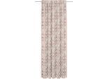Vorhang ADAM "Wave" Gr. 5, bunt (rot, natur, rosa), B:142cm H:255cm, Jacquard, Baumwolle, Leinen, Gardinen, Vorhang, aus Leinen und Bio-Baumwolle