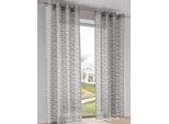 Gardine HEINE HOME Gr. 2, grau, B:135cm H:175cm, Polyester, Gardinen, Gardine
