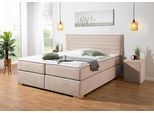 Boxspringbett HOME AFFAIRE "Östermoor", beige, B:218cm L:205cm, Komplettbetten, Boxspringbett, in H2, H3 oder H4 erhältlich