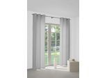 Vorhang WIRTH "Neveres" Gr. 4, grau (platingrau), B:135cm H:245cm, Jacquard, Baumwolle, Gardinen, Vorhang