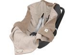 Einschlagdecke LÄSSIG "für Babyschale, taupe", Baby, Gr. B/L: 78cm x 78cm, grau (taupe), Baumwolle, unifarben, Wohndecken Einschlagdecke, GOTS made with organic materials, zertifiziert durch BCS 27262